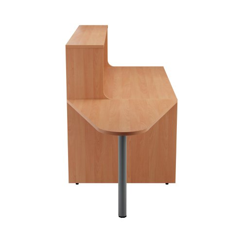 With clean and elegant lines, this Jemini Reception Unit is ideal for use in a variety of reception areas. The modular design features a built-in modesty board as standard, as well as a sturdy 25mm thick desktop. The extension unit allows extra desk space or to allow access for wheelchair users. This reception unit is finished in Beech.