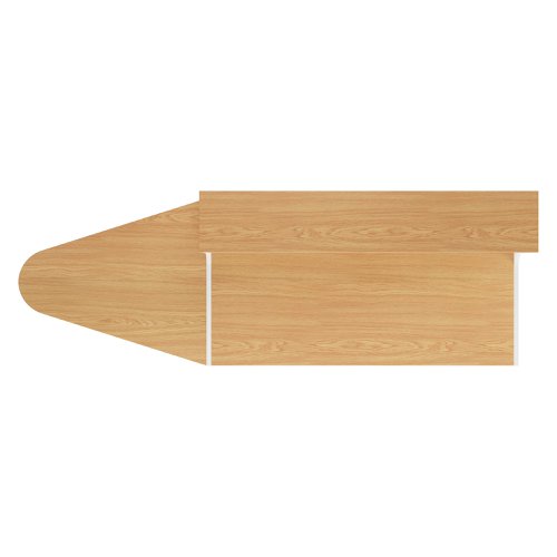 Jemini Reception Unit with Extension 1600x800x740mm Nova Oak/White KF816418 KF816418