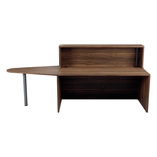 Jemini Reception Unit with Extension 1600x800x740mm Dark Walnut KF818320