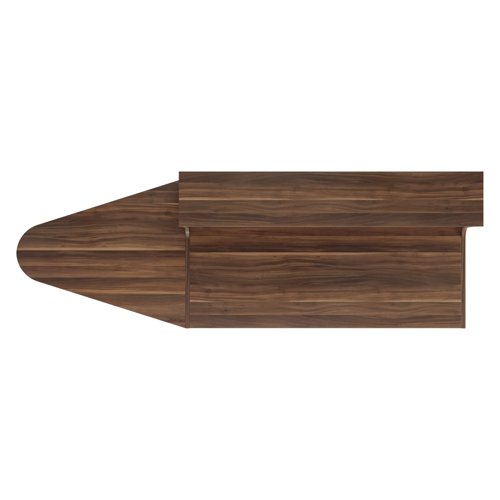 Jemini Reception Unit with Extension 1600x800x740mm Dark Walnut KF818320