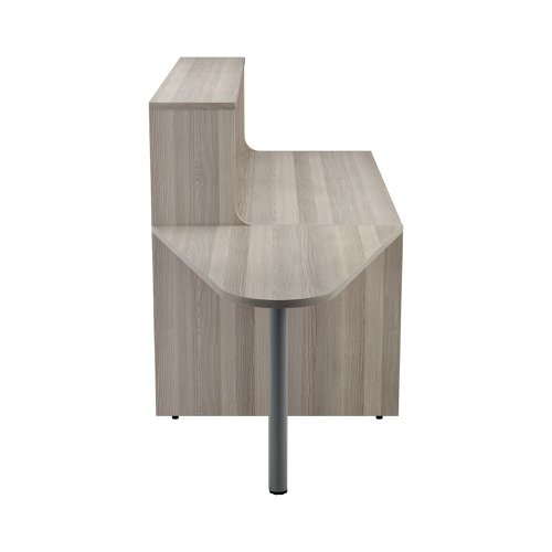 Jemini Reception Unit with Extension 1600x800x740mm Grey Oak KF818337