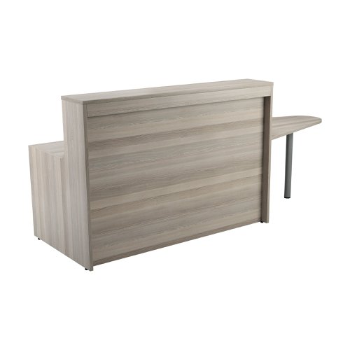 Jemini Reception Unit with Extension 1600x800x740mm Grey Oak KF818337