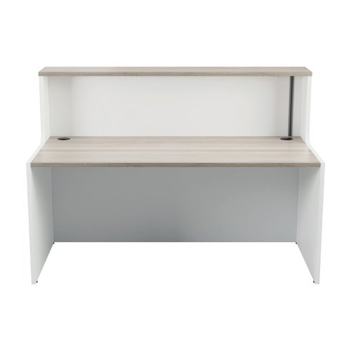 Jemini Reception Unit 1400x800x740mm Grey Oak/White KF818374