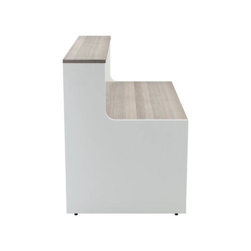 Jemini Reception Unit 1400x800x740mm Grey Oak/White KF818374