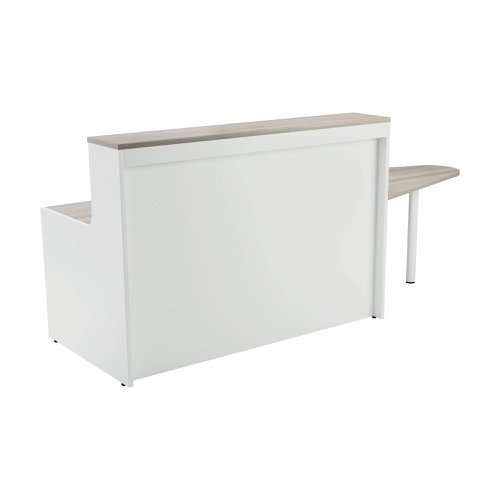 Jemini Reception Unit with Extension 1400x800x740mm Grey Oak/White KF818405