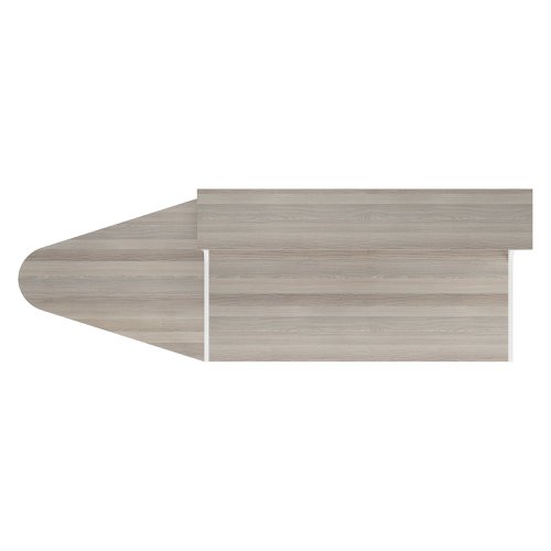 Jemini Reception Unit with Extension 1400x800x740mm Grey Oak/White KF818405