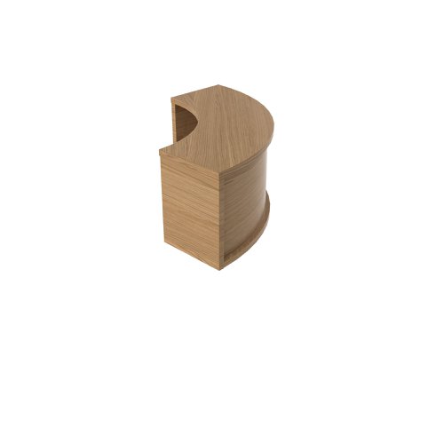 Jemini Reception Modular Corner Riser Units 800x800x400mm Nova Oak KF79883