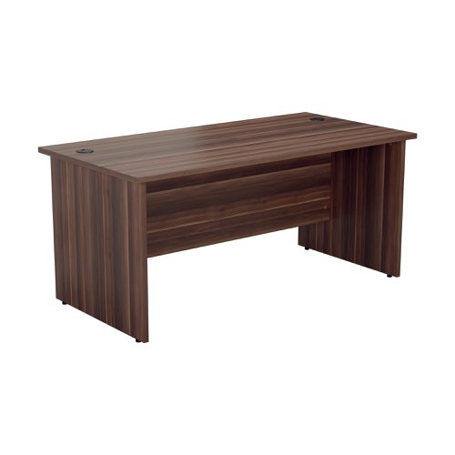 Jemini Rectangular Panel End Desk 1200x800x730mm Dark Walnut KF804390