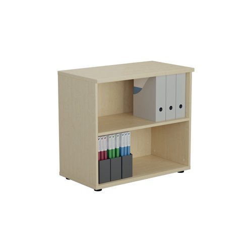 This Jemini Bookcase provides a convenient storage solution for organised office filing. Complete with one shelf, this bookcase is suitable for filing and storing lever arch and box files. The bookcase measures W800 x D450 x H700mm and comes in a maple finish to complement the Jemini furniture range.