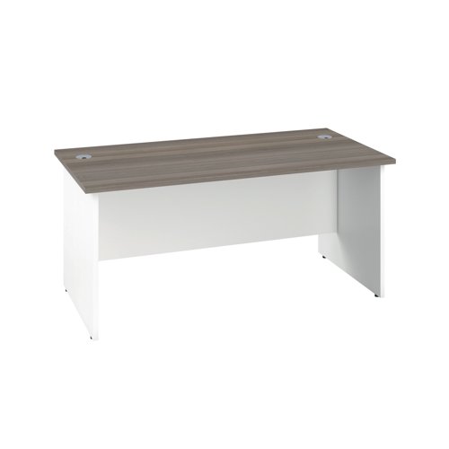 Jemini Rectangular Panel End Desk 1200x800x730mm Grey Oak KF804659