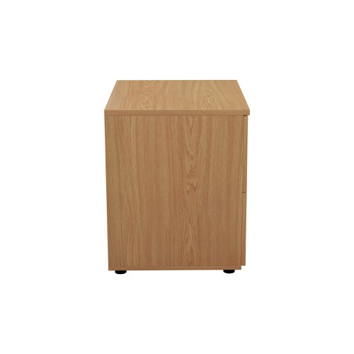 Jemini 2 Drawer Desk Side Filing Cabinet 800x600x730mm Nova Oak KF71529