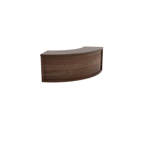 Jemini Reception Modular Corner Riser Unit 800x800x400mm Dark Walnut KF71537