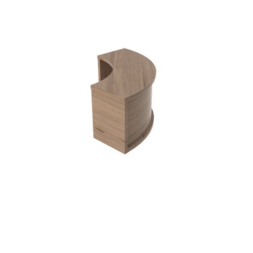 Jemini Reception Modular Corner Riser Unit 800x800x400mm Grey Oak KF71545