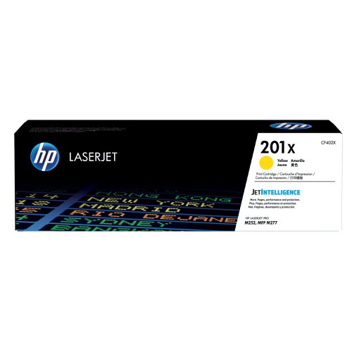 HP 201X LaserJet Toner Cartridge High Yield Yellow CF402X