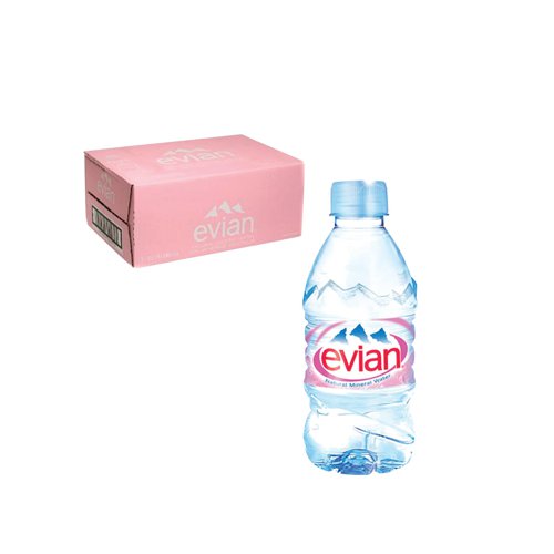 Evian Natural Spring Water 330ml (24 Pack) A0106212