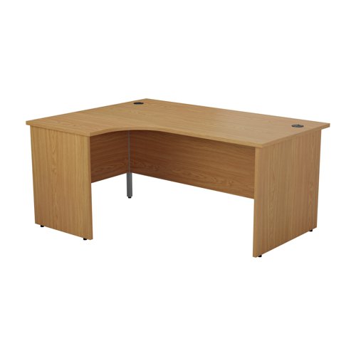 Jemini Radial Left Hand Panel End Desk 1800x1200x730mm Nova Oak KF805144