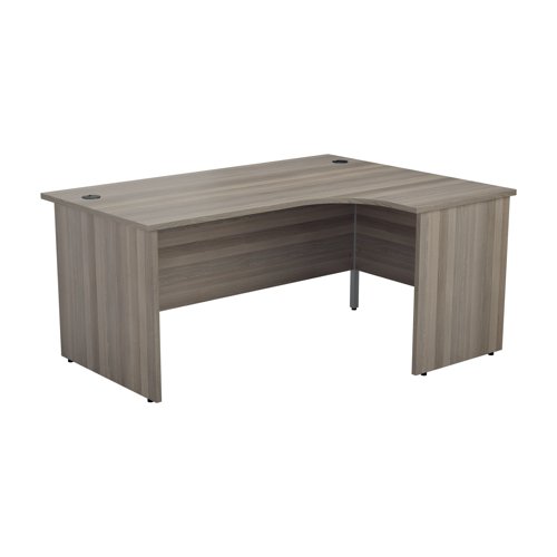 Jemini Radial Right Hand Panel End Desk 1800x1200x730mm Grey Oak KF805199