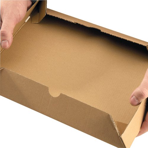 Carton With Lid 305x215x50mm Brown (Pack of 10) 144666114 | Smartbox Pro