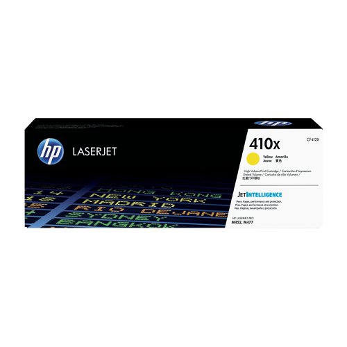 HP 410X High Yield Yellow Laserjet Toner Cartridge CF412X