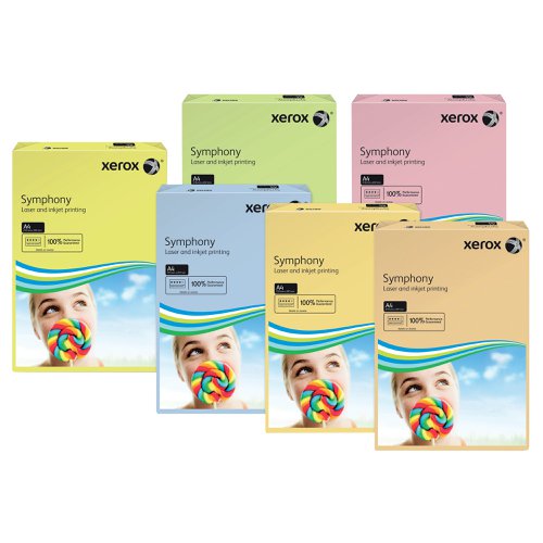 Looking to add some colour to your life? Xerox A4 Symphony Pastel Yellow Paper helps your documents stand out from the pack. Created according to the exacting standards applied to all Xerox products, it has the same smooth surface, printability and excellent opacity we have come to expect. Designed for high speed, high volume printing and compatible with all laser, inkjet and copier printers, this 80gsm paper is nothing less than the very best.