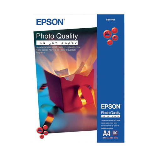 Epson Photo Quality Inkjet Paper A4 102gsm (Pack of 100) C13S041061