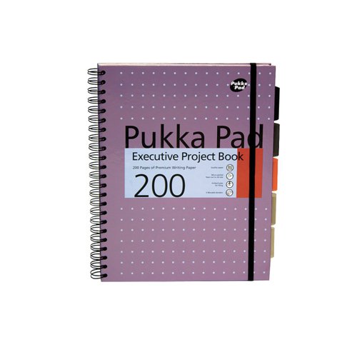 Pukka Pad Executive Ruled Wirebound Project Book A4 (3 Pack) 6970-MET | Pukka Pads Ltd