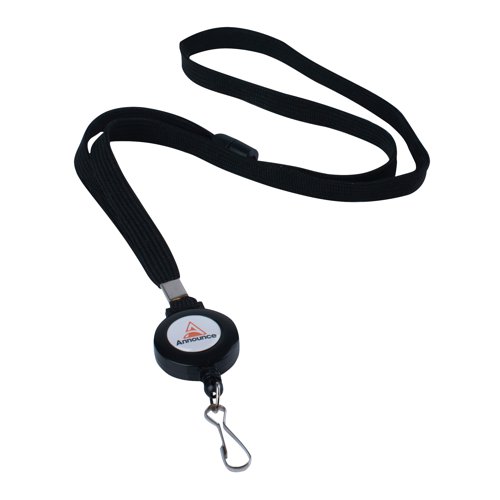 Announce Textile Lanyard with Badge Reel (Pack of 10) AA03627 | Announce