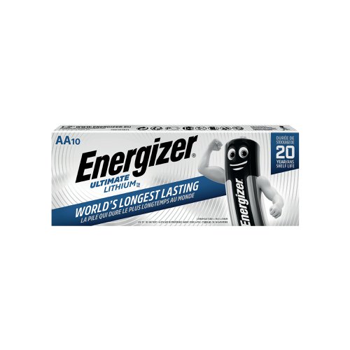 Energizer Speciality Lithium Batteries are designed to keep your devices running for longer. Providing power that is consistent and long-lasting, each battery provides you with fantastic value for money. AA is one of the most common type of bateries, perfect for everything from clocks to remote conrtrols and everything in between. Provided to you in a pack of 10, these batteries have an exceptional shelf life that allows you to confidently buy in bulk.