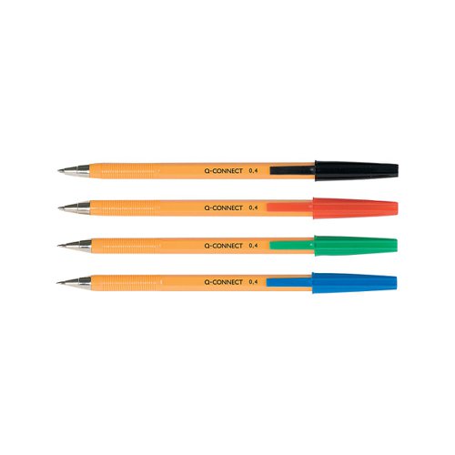 Q-Connect Ballpoint Pen Fine Black (Pack of 20) KF34046