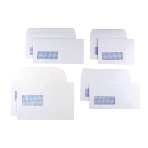 Q-Connect C6 Envelope Low Window Self Seal 90gsm White (Pack of 1000) 7041