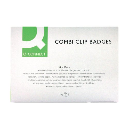 Q-Connect Combination Badge 54x90mm (Pack of 50) KF01567