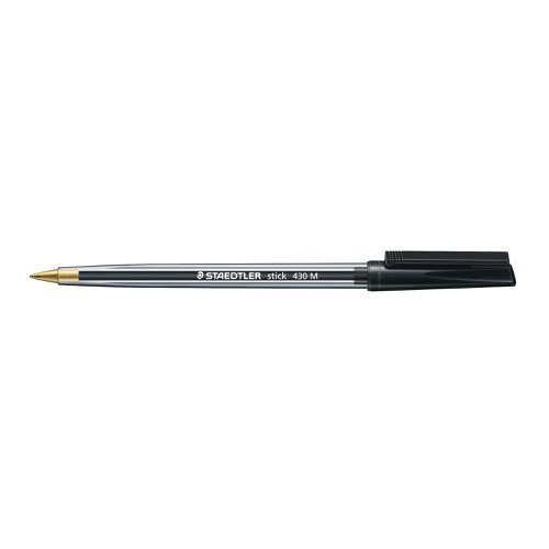 Staedtler Stick 430 Ballpoint Pens in CDU Black (Pack of 50) 430 M-9CP5