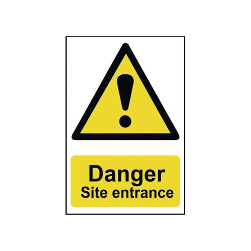 Spectrum Industrial Danger Site Entrance Pvc Sign 400X600Mm 4102