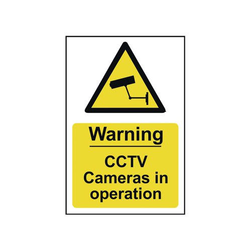 Spectrum Industrial Warning CCTV Cameras In Op S/A PVC Sign 200x300mm 1311 SPT16976