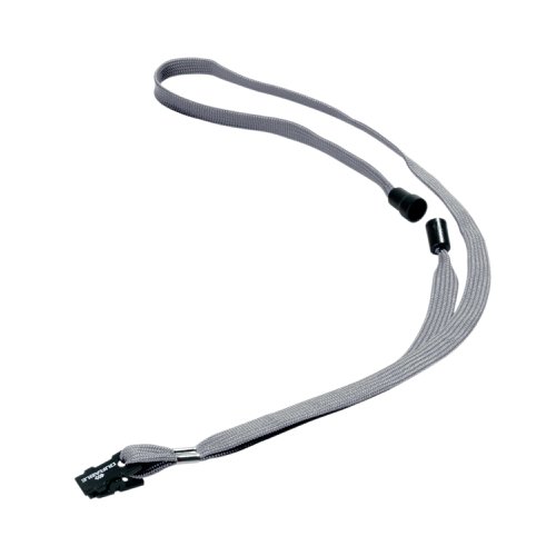 Durable Soft Lanyard with Clip and Safety Release Grey (Pack of 10) 8119/10