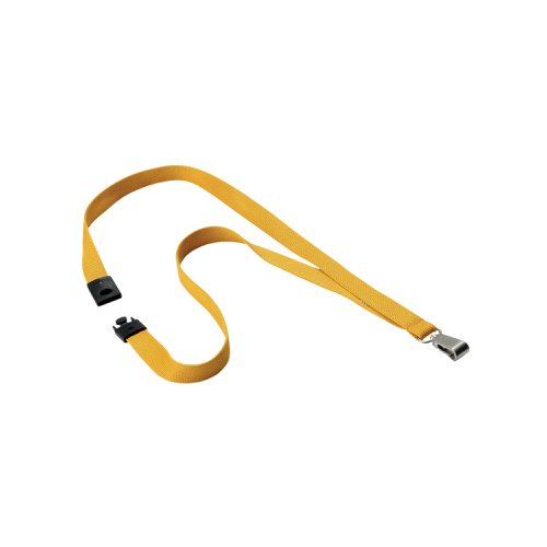 Durable Textile Lanyard with Snap Hook Ochre (Pack of 10) 8127135