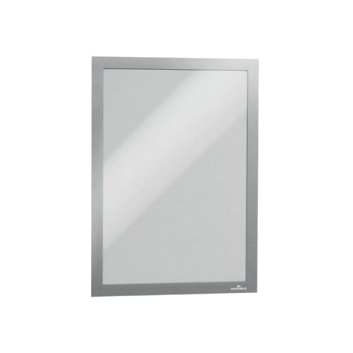 Durable Infoframe Duraframe Self Adhesive A4 Silver (Pack of 2) 4872/23 Sign Holders DB40488