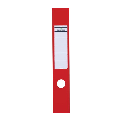 Durable ORDOFIX Self Adhesive Spine Label 60x390mm Red (Pack of 10) 8090/03