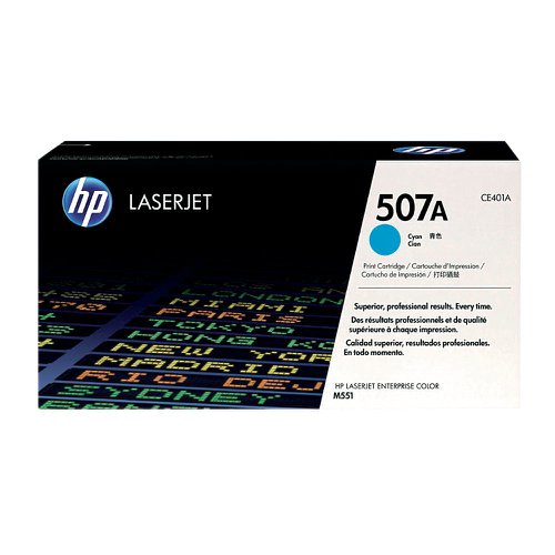 HP 507A LaserJet Toner Cartridge Cyan CE401A