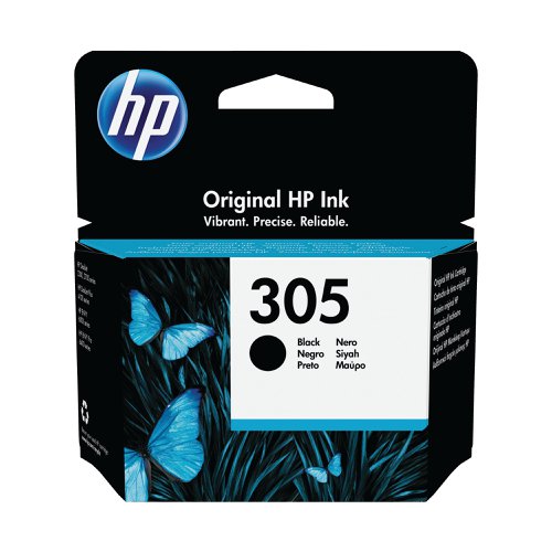 HP 305 Original Ink Cartridge 2-ml Black 3YM61AE