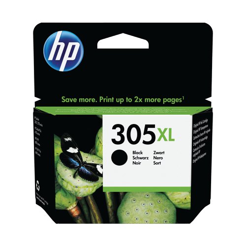 HP 305XL Original Ink Cartridge High Yield Black 3YM62AE