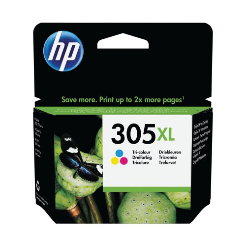 HP 305XL Original Ink Cartridge High Yield Tri-color 3YM63AE