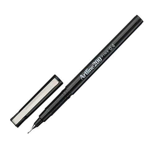 Artline 200 Fineliner Pen Fine Black (Pack of 12) A2001