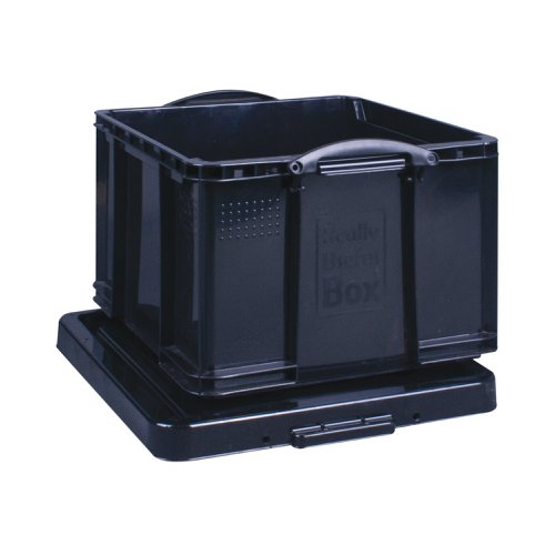 Really Useful 42L Recycled Plastic Storage Box Black 42Black R