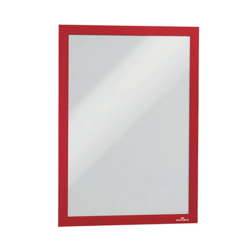 Durable Infoframe Duraframe Self Adhesive Frame A4 Red (Pack of 2) 487203