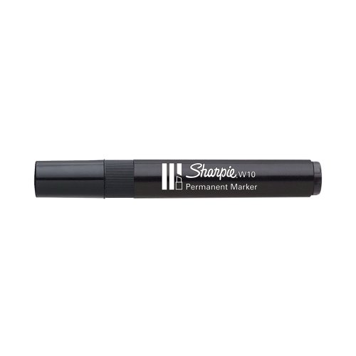 Sharpie W10 Permanent Marker Chisel Tip Black (Pack of 12) S0192652