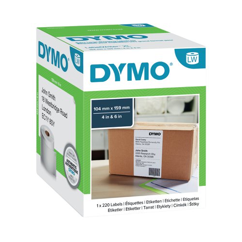 Dymo LabelWriter Extra Large Shipping Labels 104 mm x 159mm (Pack of 220) S0904980