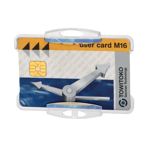 Durable Security Pass Plastic ID Card Holders for Lanyards Clear (Pack of 10) 891819 | DB80760 | Durable (UK) Ltd