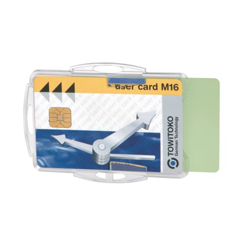 Durable ID Card Holder For 2 Cards 54x87mm Transparent (Pack of 10) 891919 | DB80766 | Durable (UK) Ltd