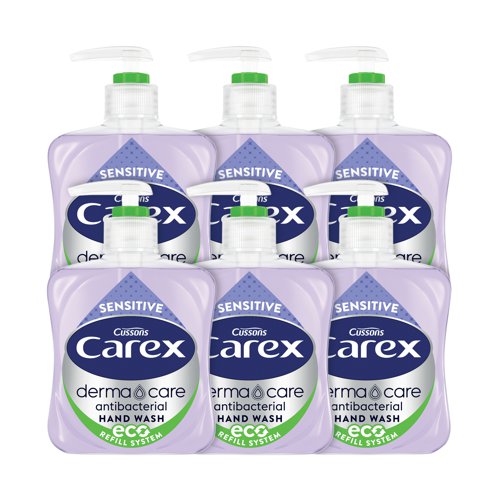 Carex Sensitive 250ml (Pack of 6) 90775 | PZ Cussons